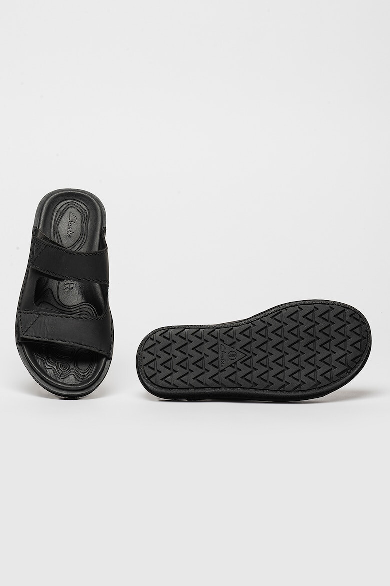 Clarks Кожени чехли Litton с велкро - Pepit.bg
