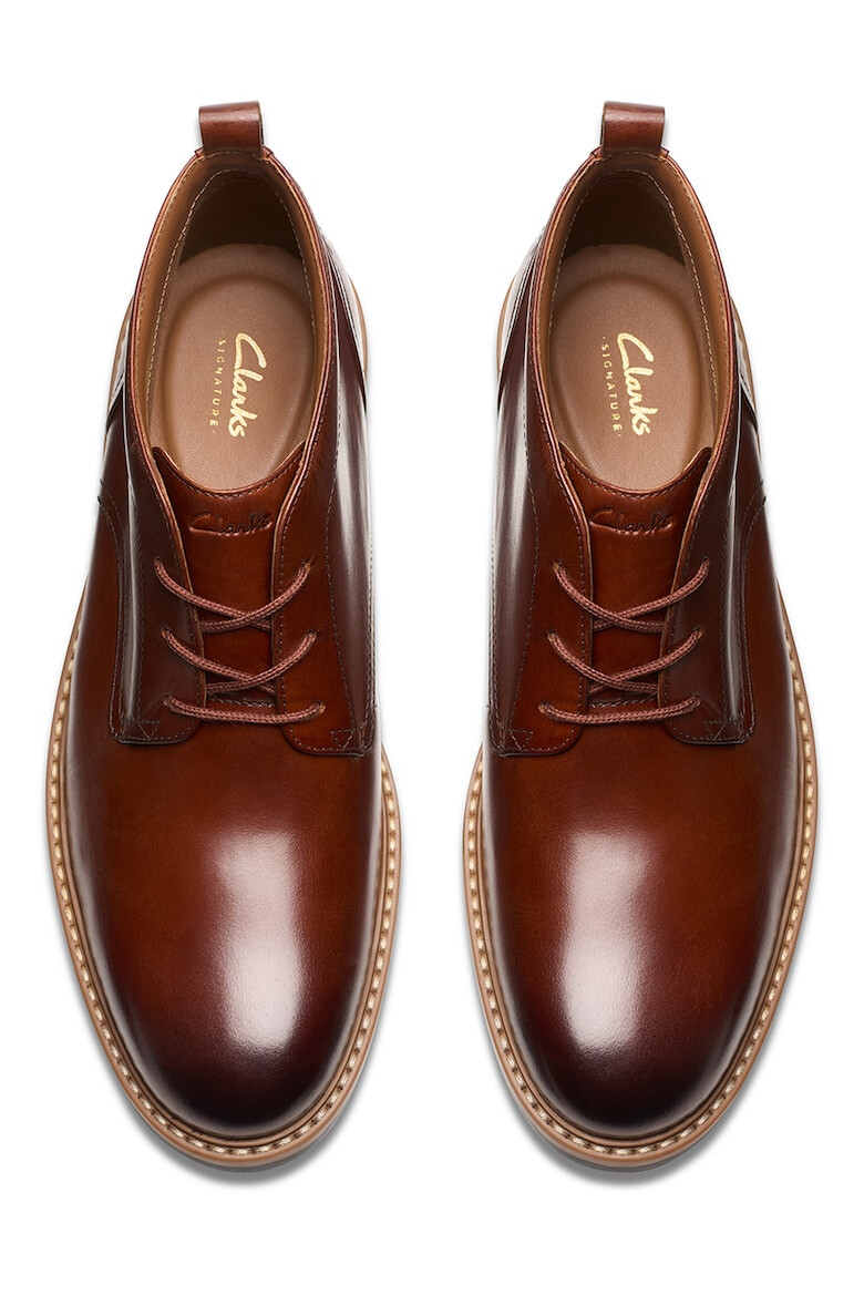 Clarks Кожени кларкове Aldwyn - Бордо - Pepit.bg