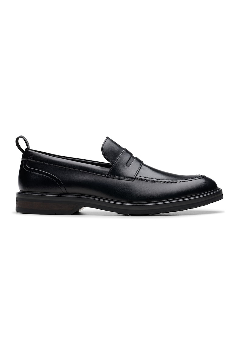Clarks Кожени мокасини Aldwin Step - Черен - Pepit.bg