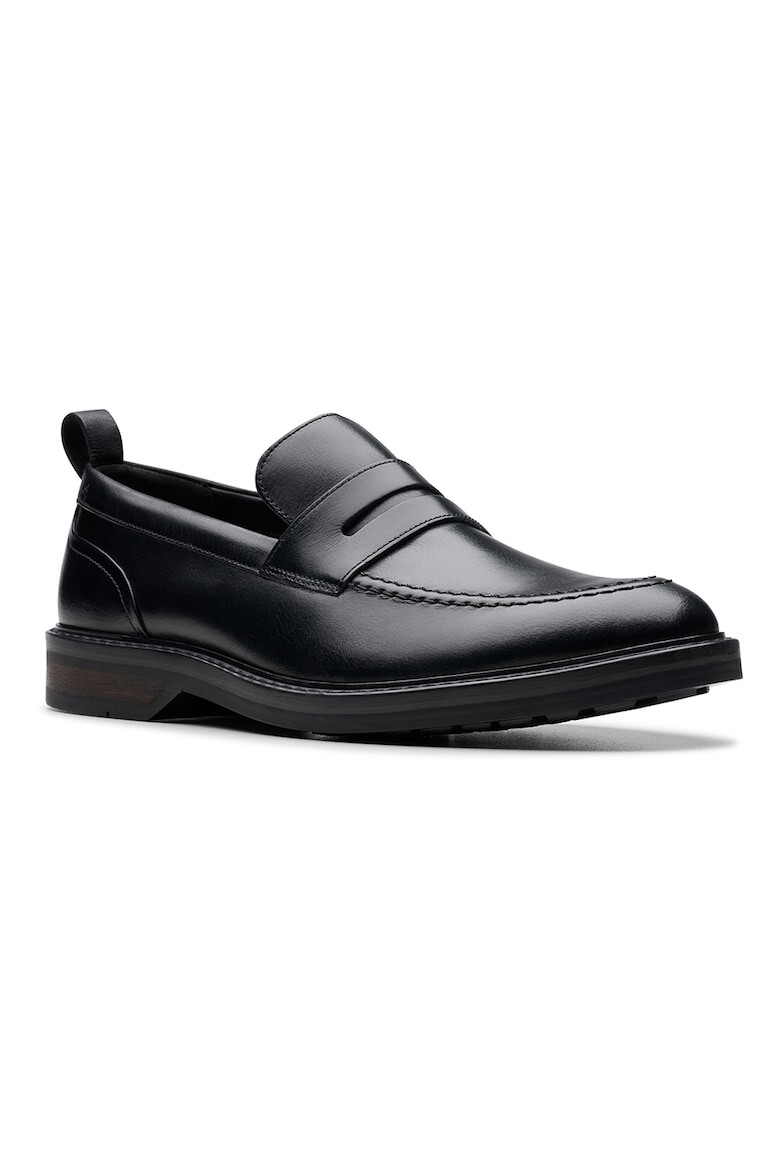 Clarks Кожени мокасини Aldwin Step - Черен - Pepit.bg