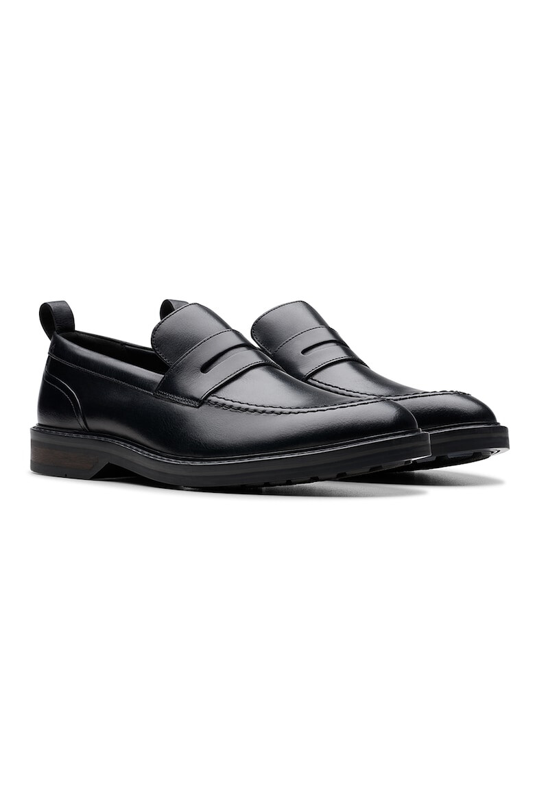 Clarks Кожени мокасини Aldwin Step - Черен - Pepit.bg