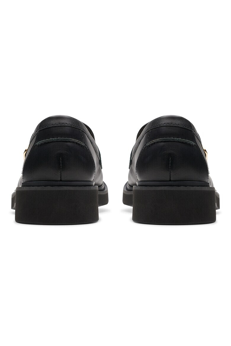 Clarks Кожени мокасини с токи - Черен - Pepit.bg