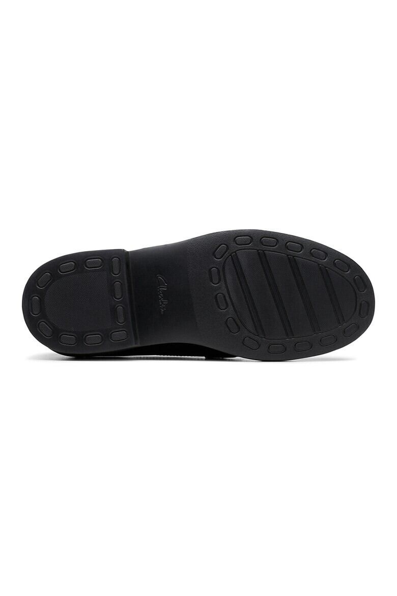 Clarks Кожени мокасини с токи - Черен - Pepit.bg