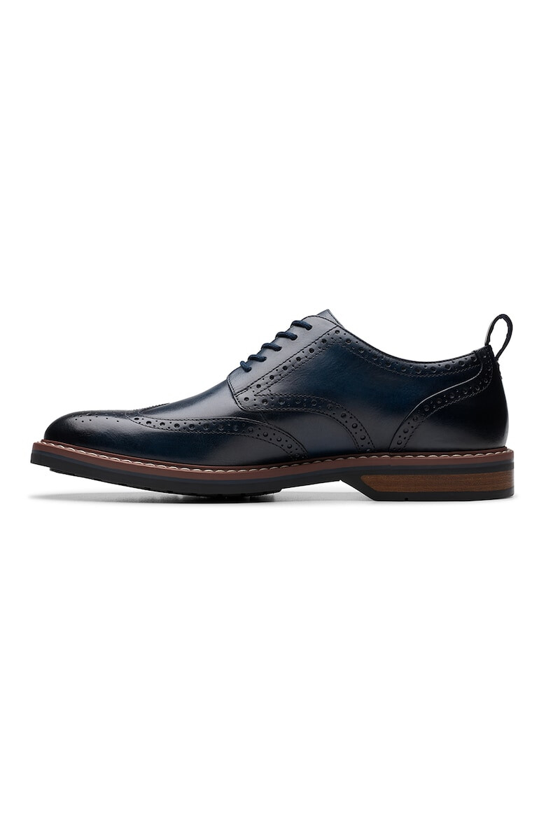 Clarks Кожени обувки Aldwin Limit тип Brogue - Тъмносин - Pepit.bg