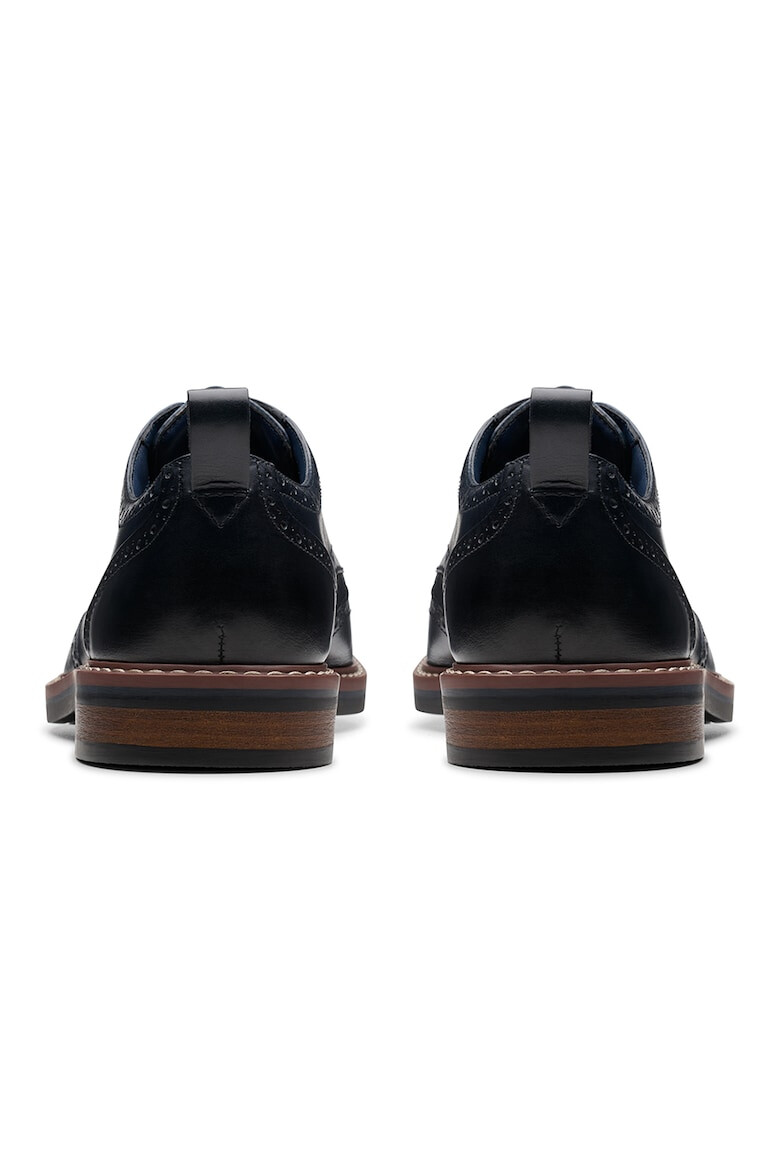 Clarks Кожени обувки Aldwin Limit тип Brogue - Тъмносин - Pepit.bg