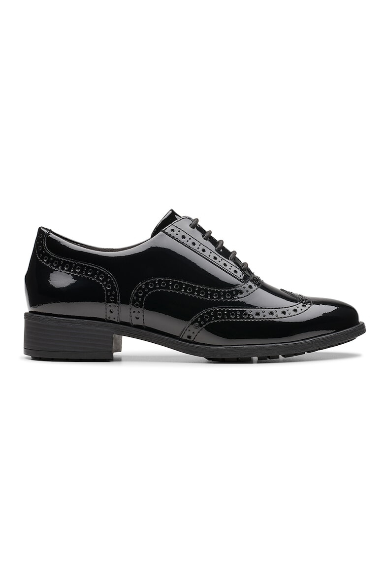 Clarks Кожени обувки Brogue - Избеляло черно - Pepit.bg