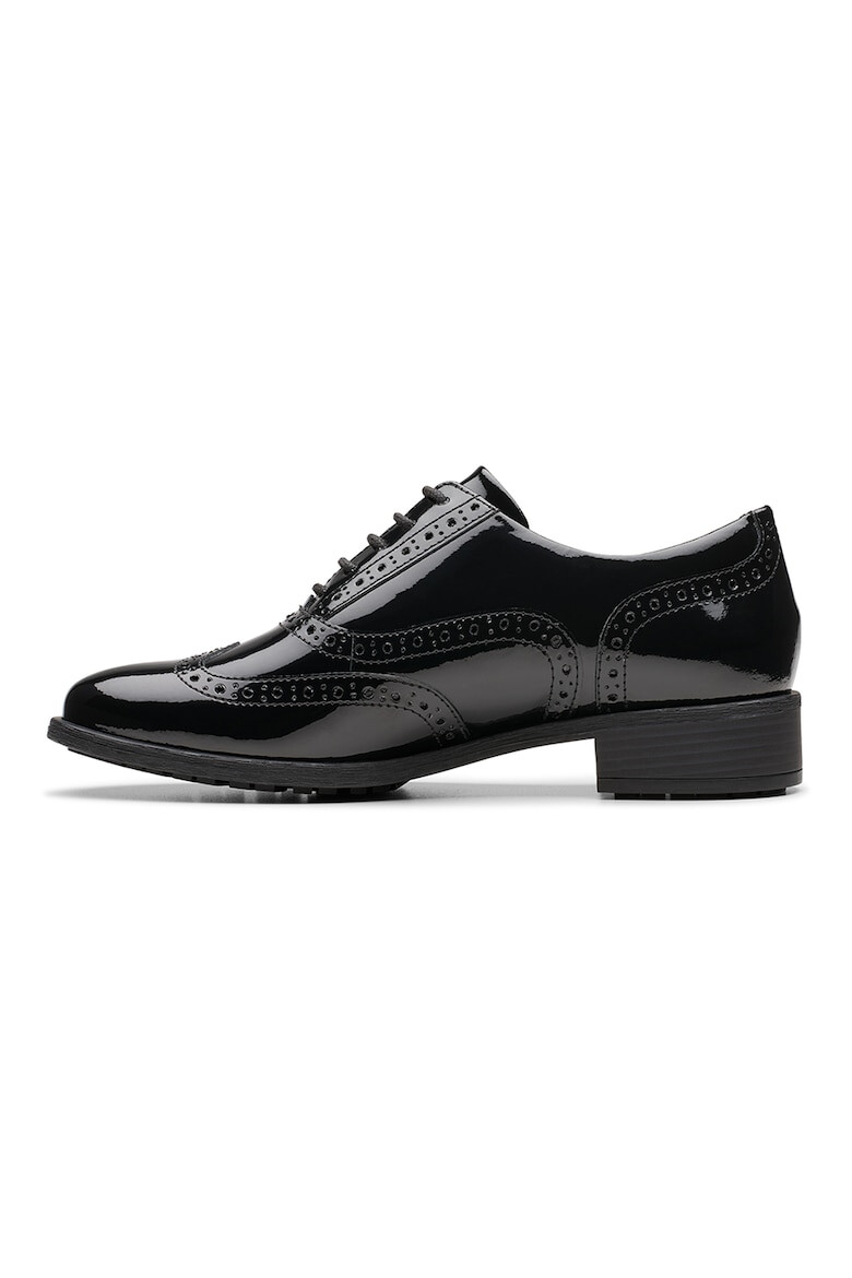 Clarks Кожени обувки Brogue - Избеляло черно - Pepit.bg