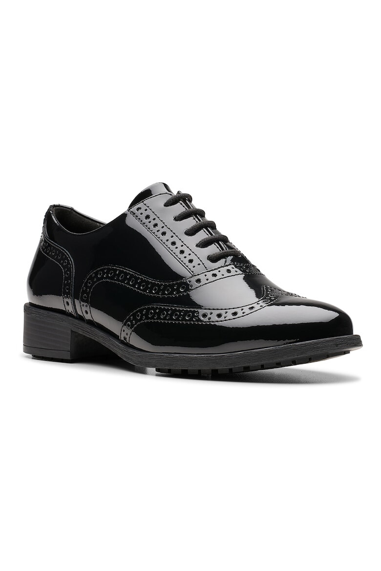 Clarks Кожени обувки Brogue - Избеляло черно - Pepit.bg