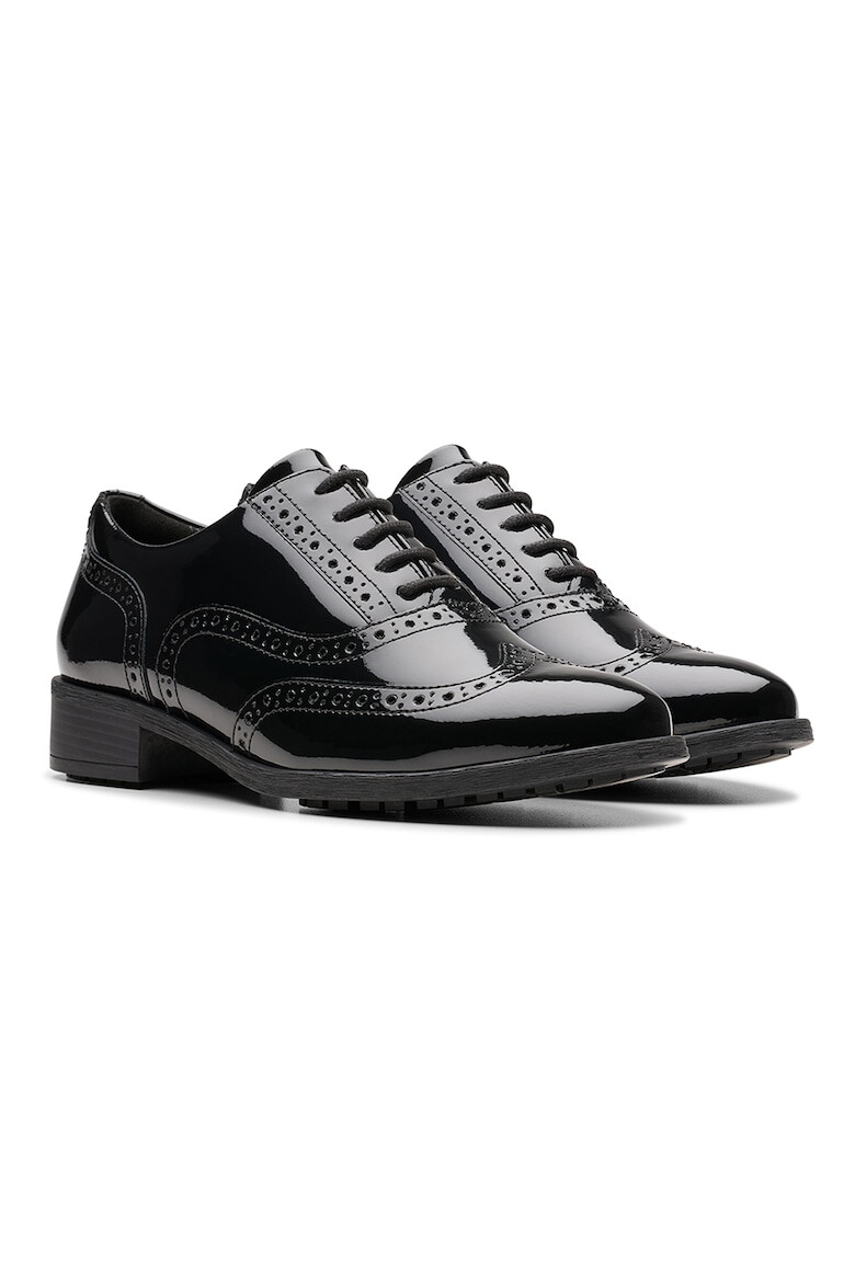 Clarks Кожени обувки Brogue - Избеляло черно - Pepit.bg