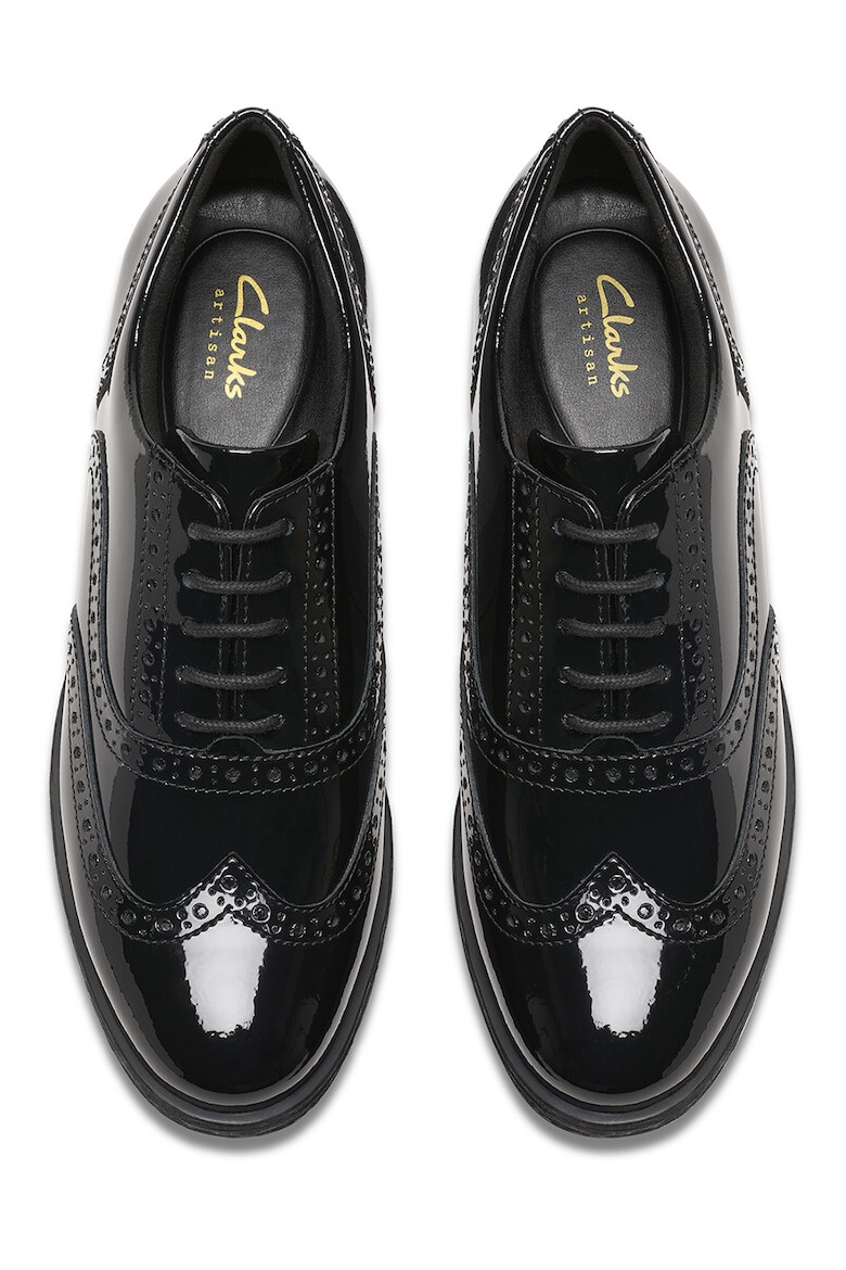Clarks Кожени обувки Brogue - Избеляло черно - Pepit.bg