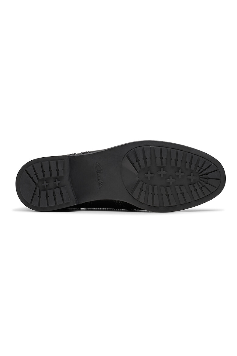 Clarks Кожени обувки Brogue - Избеляло черно - Pepit.bg