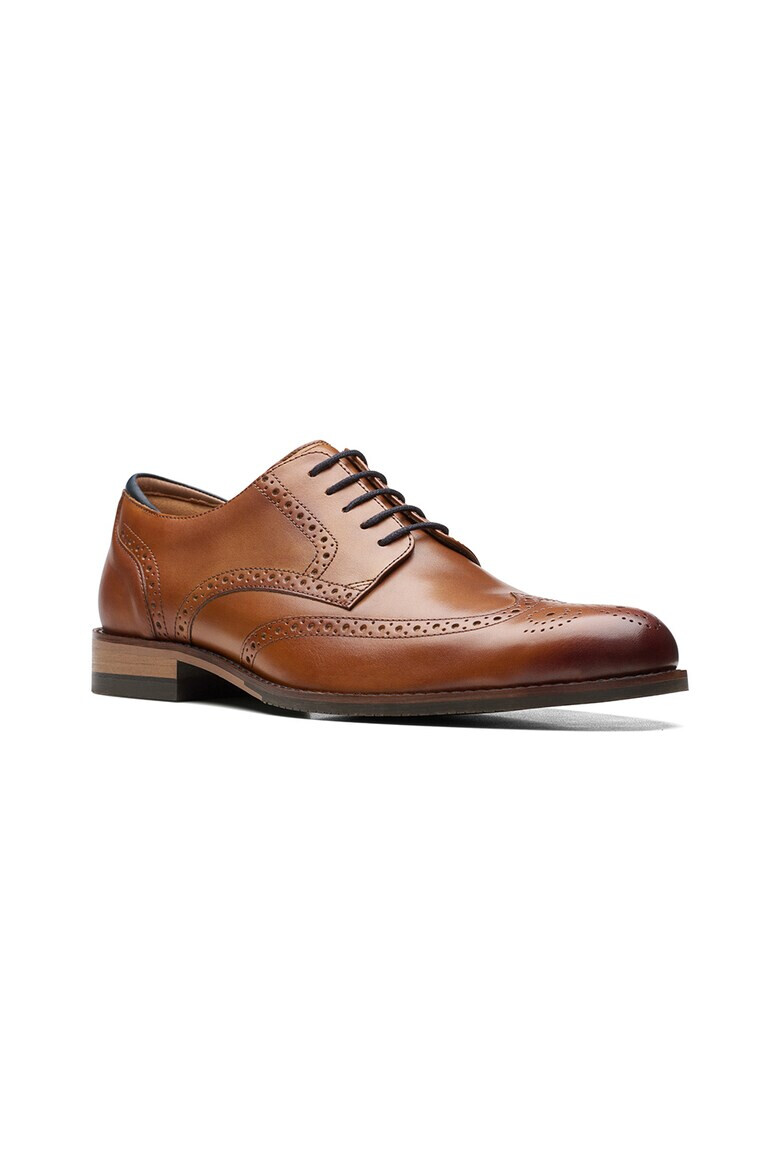 Clarks Кожени обувки Craftarlolimit тип Brogue - Канелено кафяво - Pepit.bg