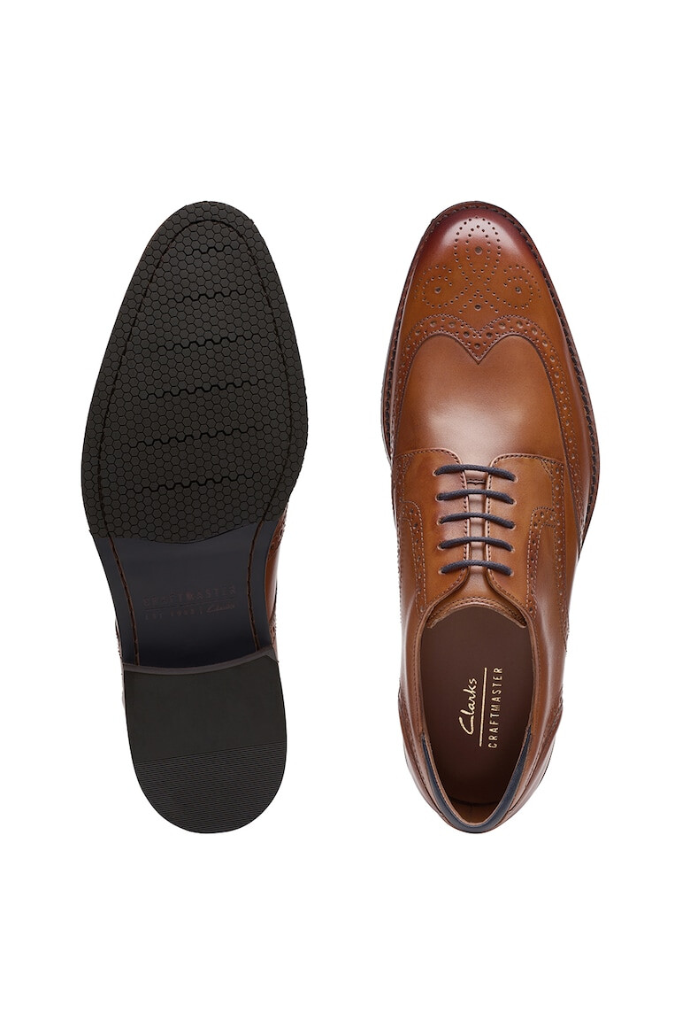 Clarks Кожени обувки Craftarlolimit тип Brogue - Канелено кафяво - Pepit.bg