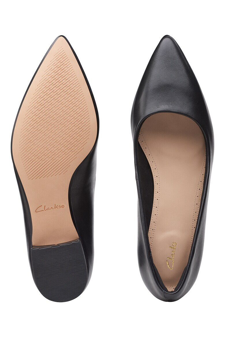 Clarks Кожени пантофки Laina с остър връх - Pepit.bg