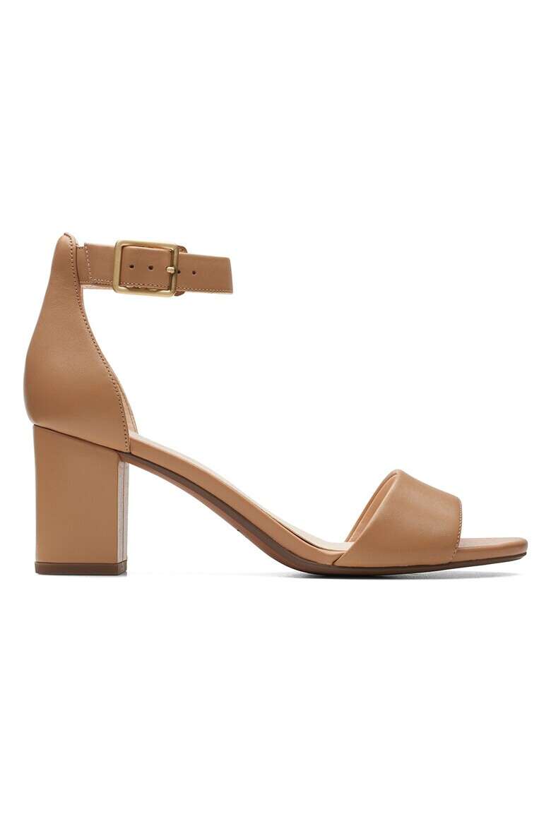 Clarks Кожени сандали Deva Mae с масивен ток - Pepit.bg