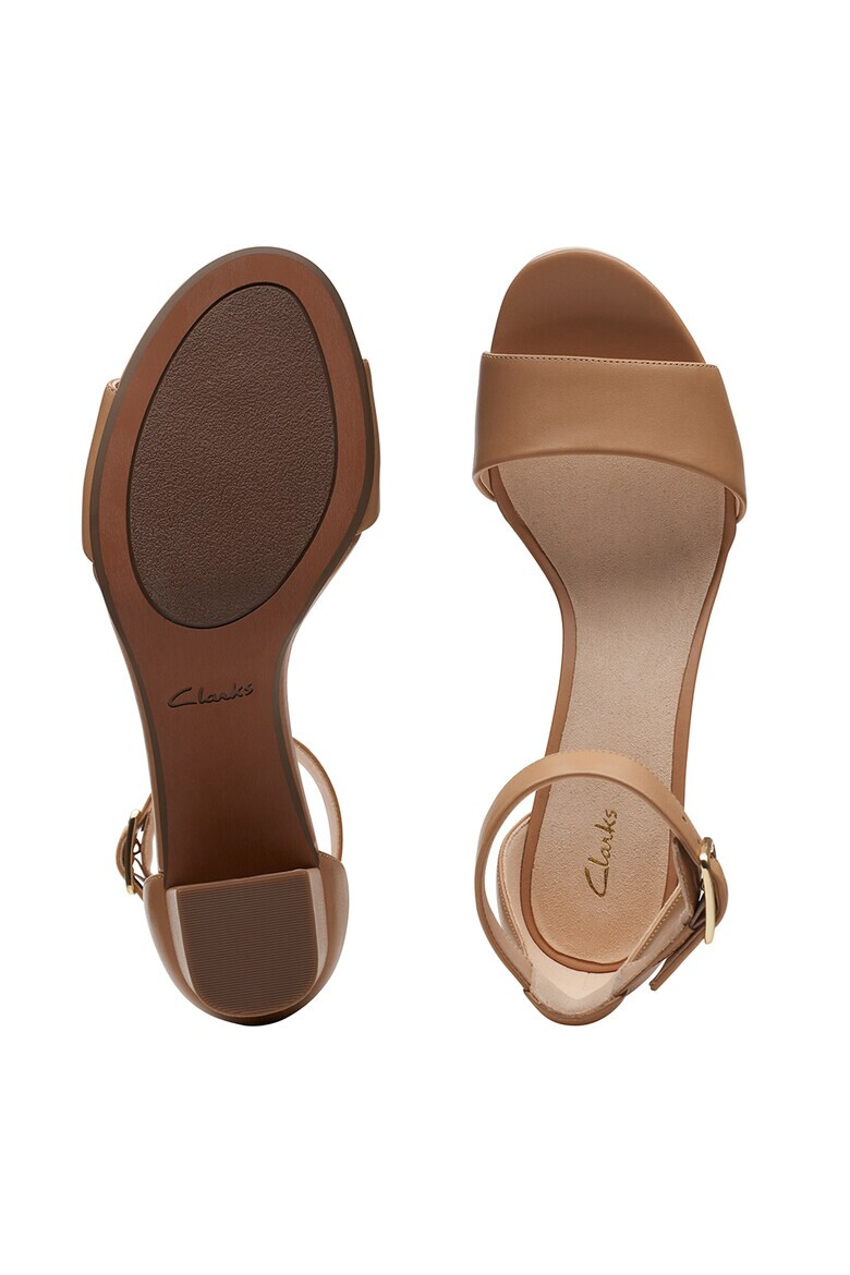 Clarks Кожени сандали Deva Mae с масивен ток - Pepit.bg
