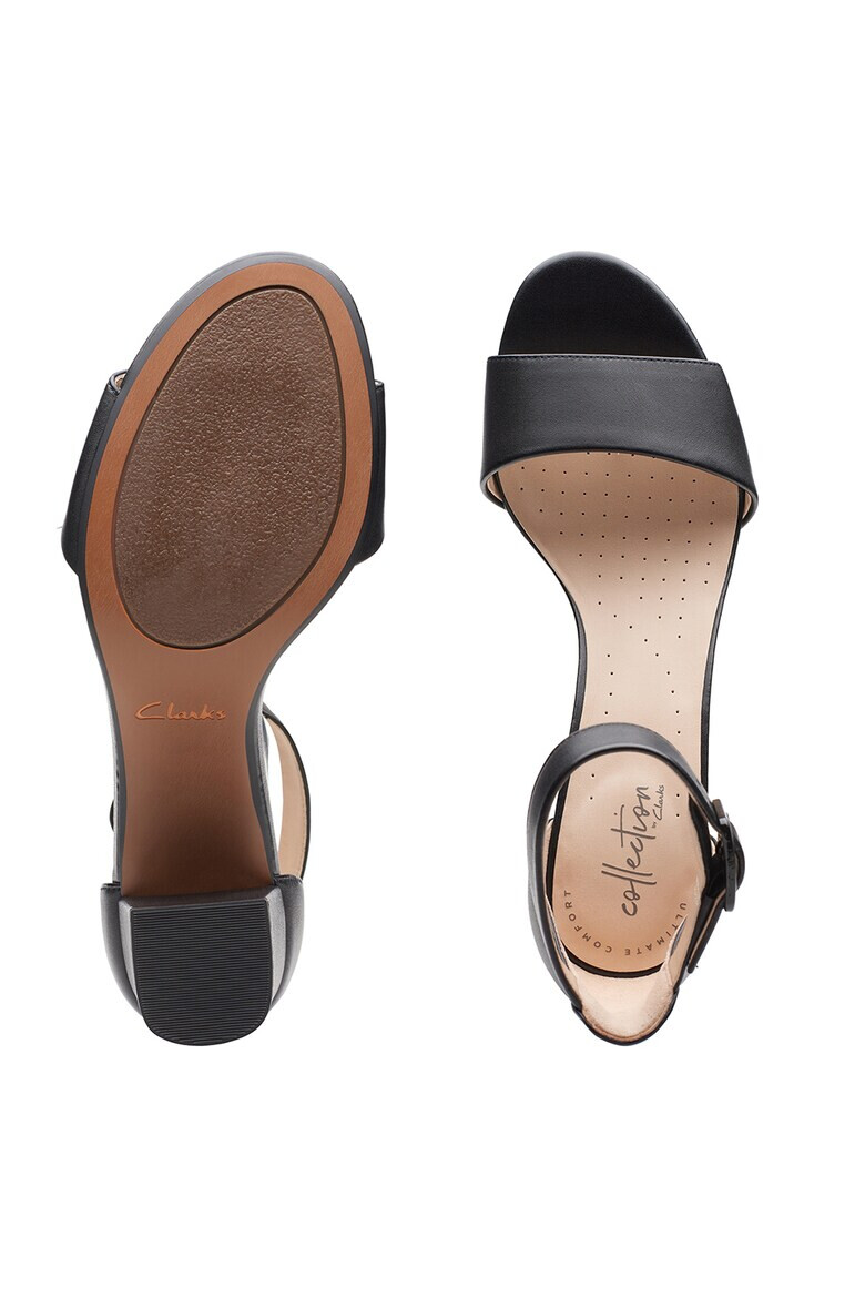 Clarks Кожени сандали Deva Mae с масивен ток - Pepit.bg
