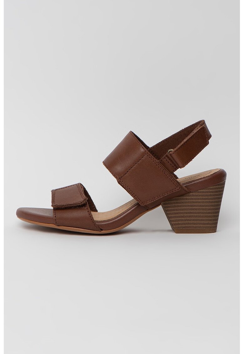 Clarks Кожени сандали Lorene Bright с масивен ток - Pepit.bg
