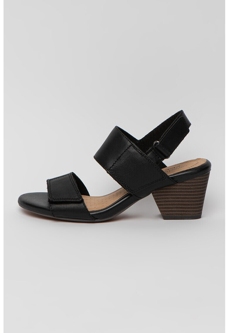 Clarks Кожени сандали Lorene Bright с масивен ток - Pepit.bg