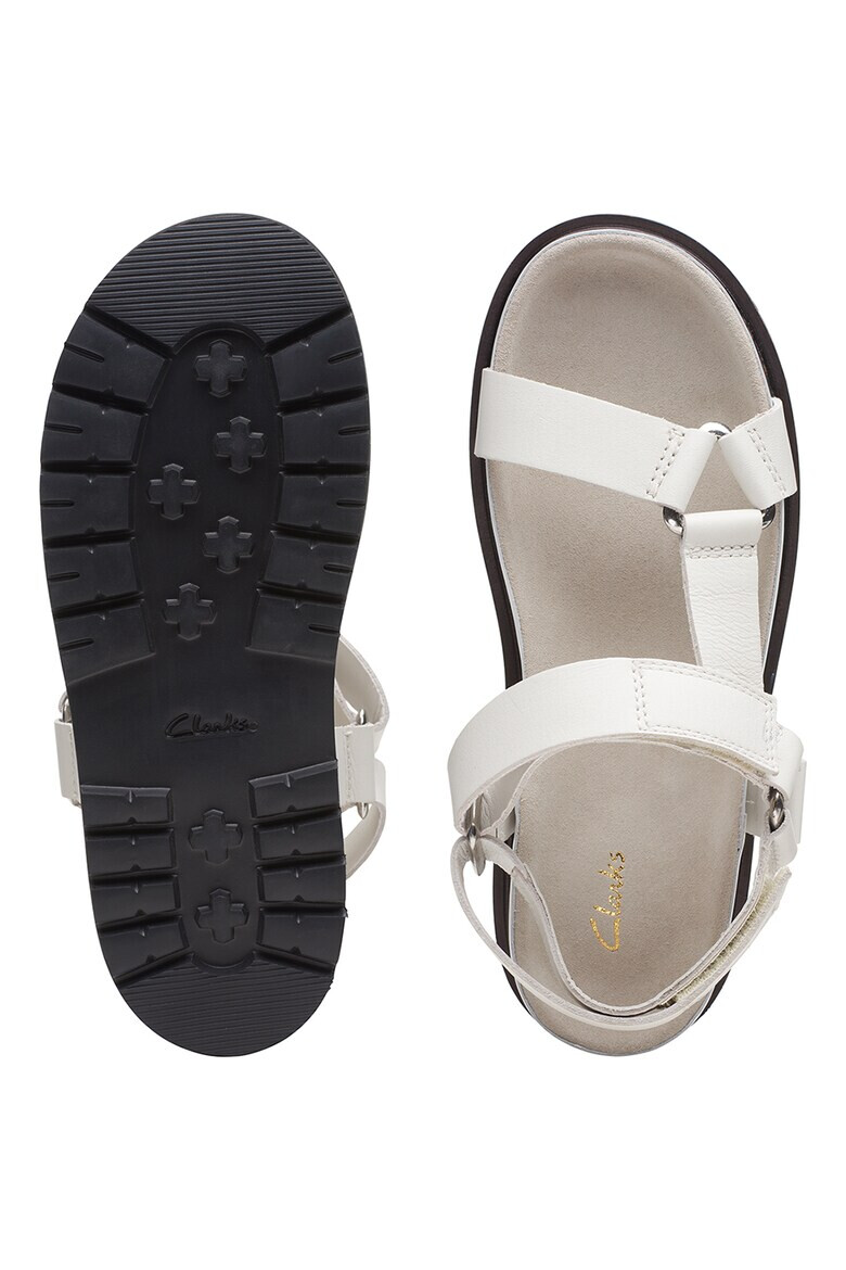 Clarks Кожени сандали с велкро - Pepit.bg