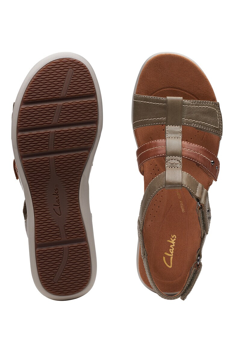Clarks Кожени сандали с велкро - Pepit.bg