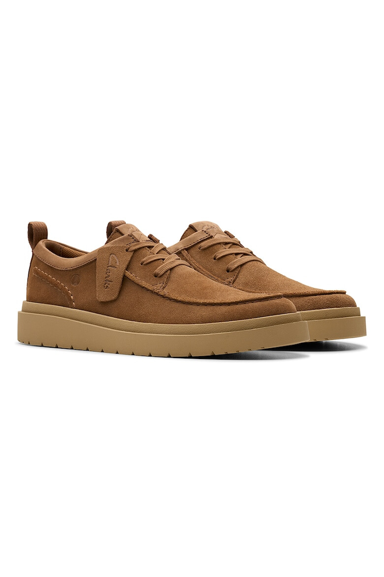 Clarks Велурени мокасини Polden - Камел - Pepit.bg
