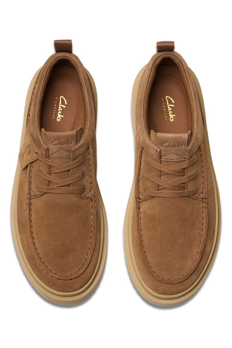 Clarks Велурени мокасини Polden - Камел - Pepit.bg