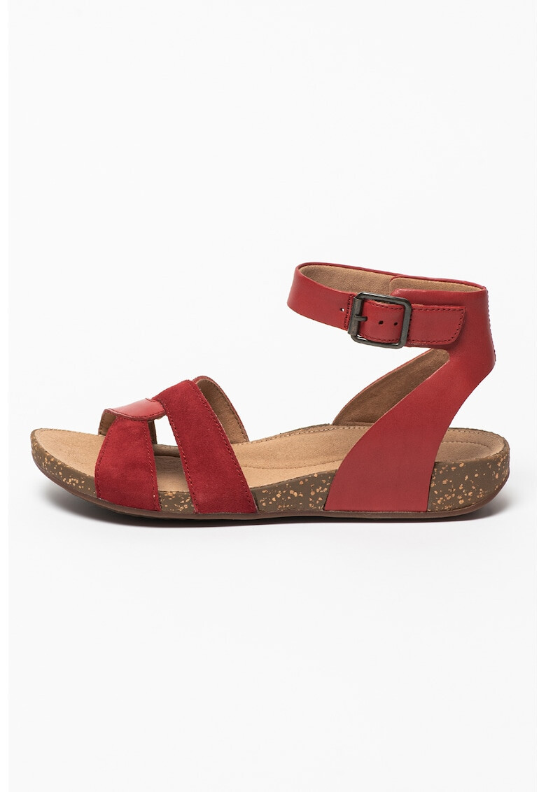 Clarks Сандали Perri с кожа и велур - Pepit.bg