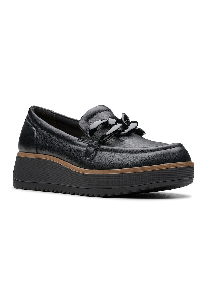 Clarks Скосени кожени мокасини Zylah - Pepit.bg