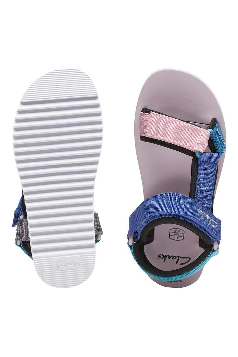 Clarks Текстилни сандали с цветен блок - Pepit.bg