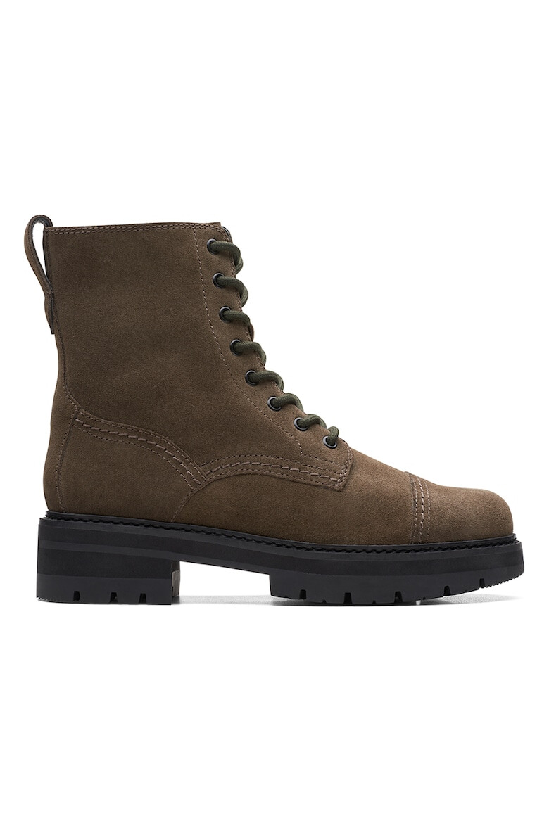 Clarks Велурени боти Orianna - Каки - Pepit.bg