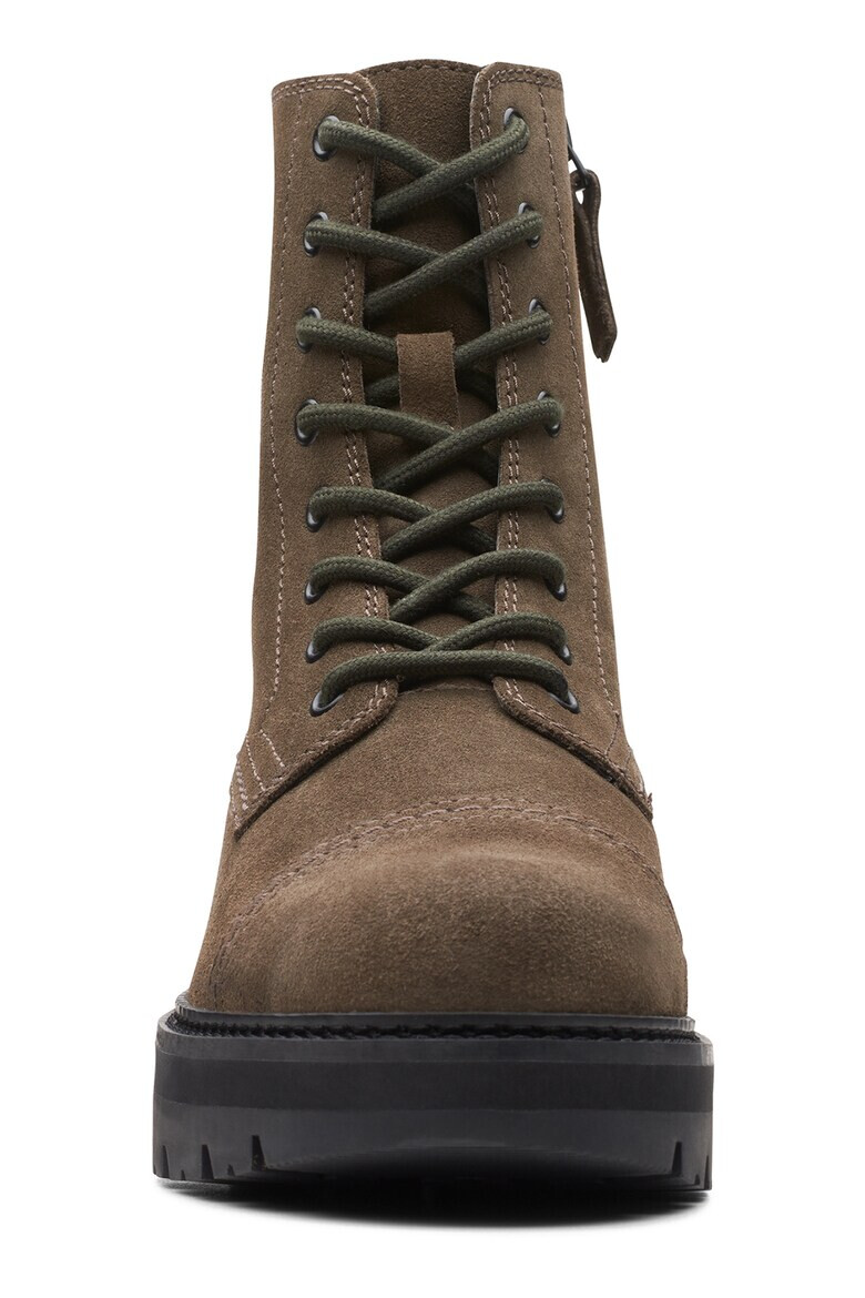 Clarks Велурени боти Orianna - Каки - Pepit.bg