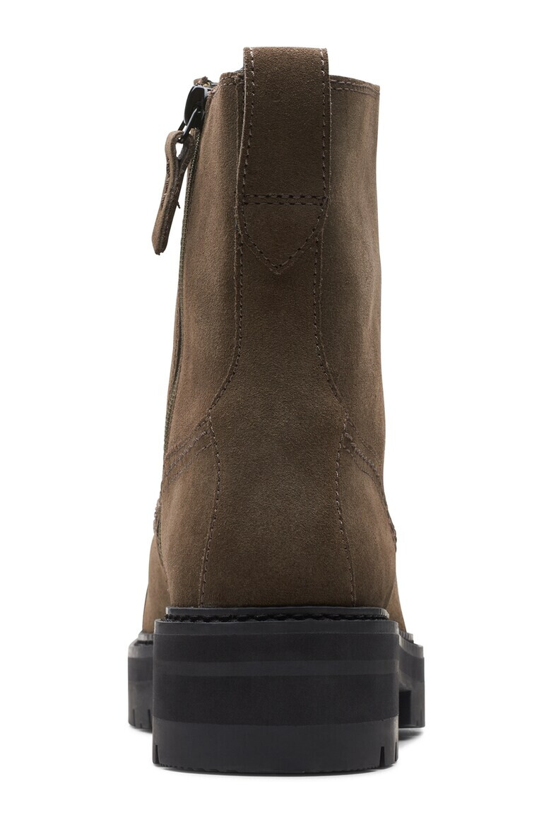 Clarks Велурени боти Orianna - Каки - Pepit.bg