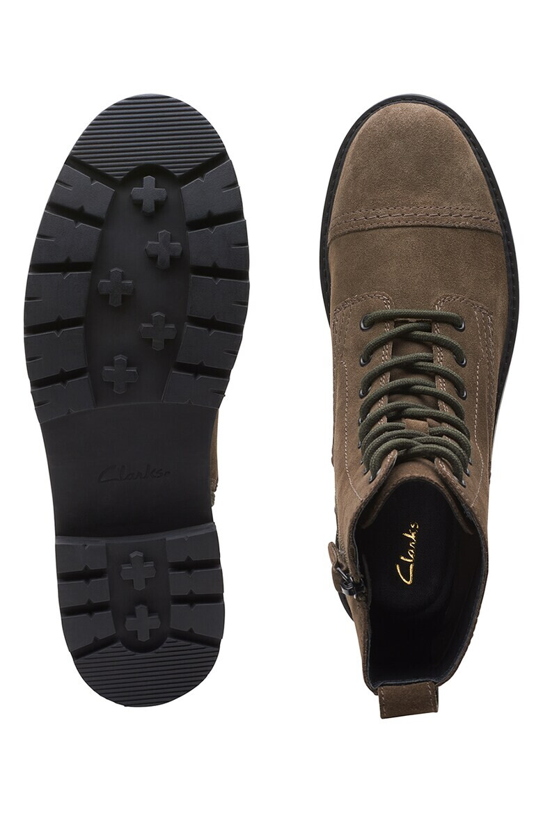 Clarks Велурени боти Orianna - Каки - Pepit.bg