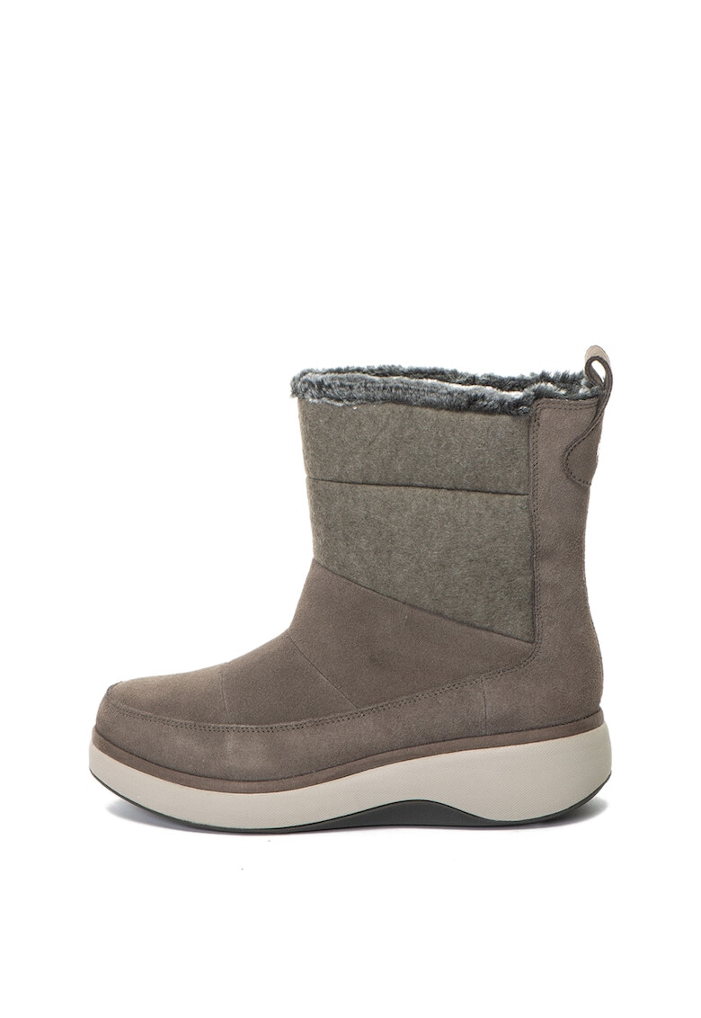 Clarks Велурени боти Vista с текстил - Pepit.bg
