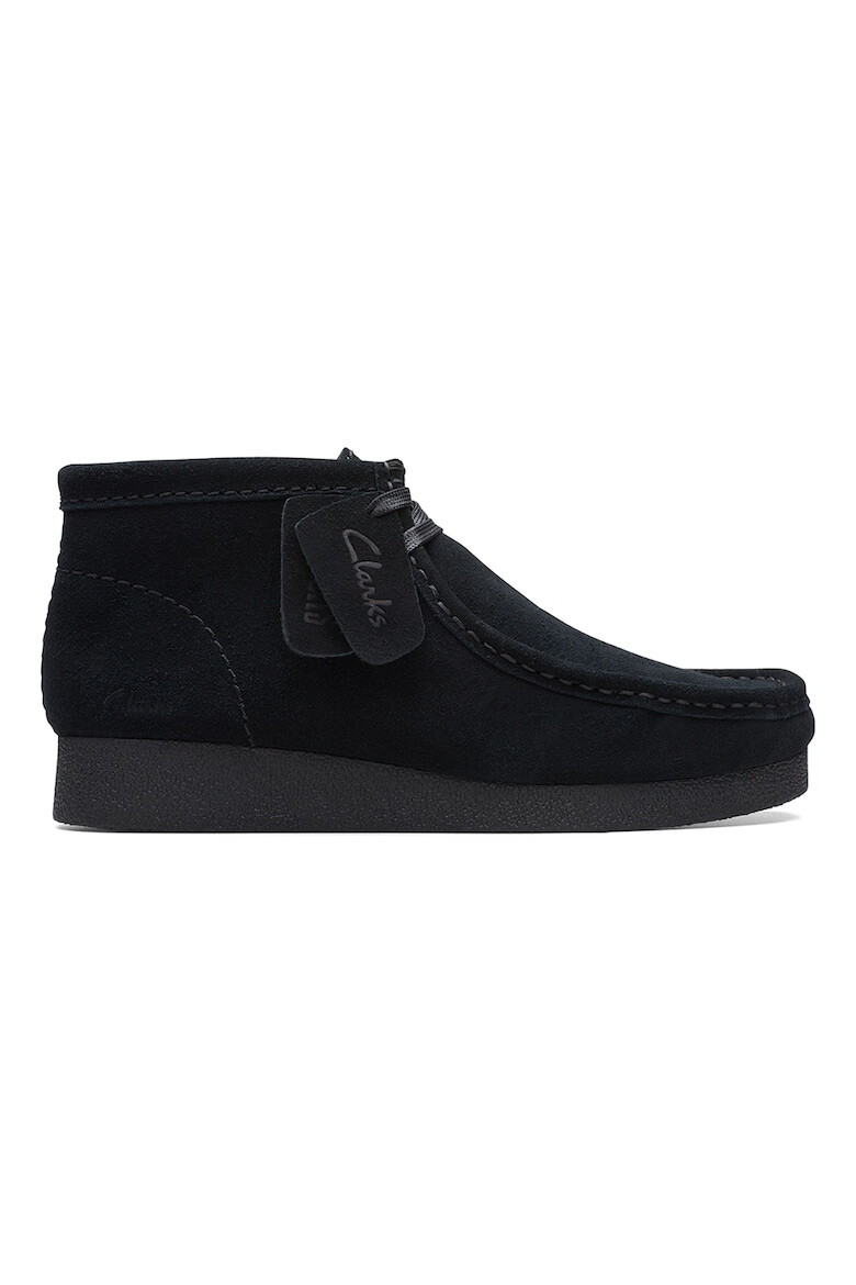 Clarks Велурени боти Wallabees с връзки - Pepit.bg