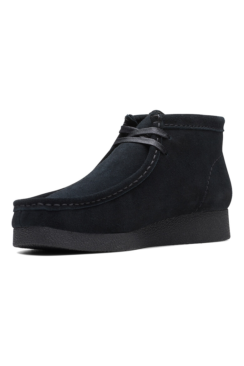 Clarks Велурени боти Wallabees с връзки - Pepit.bg