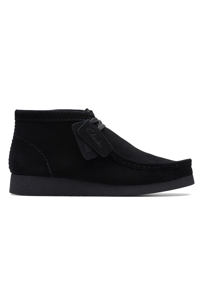 Clarks Велурени кларкове Wallabeeevo - Черен - Pepit.bg