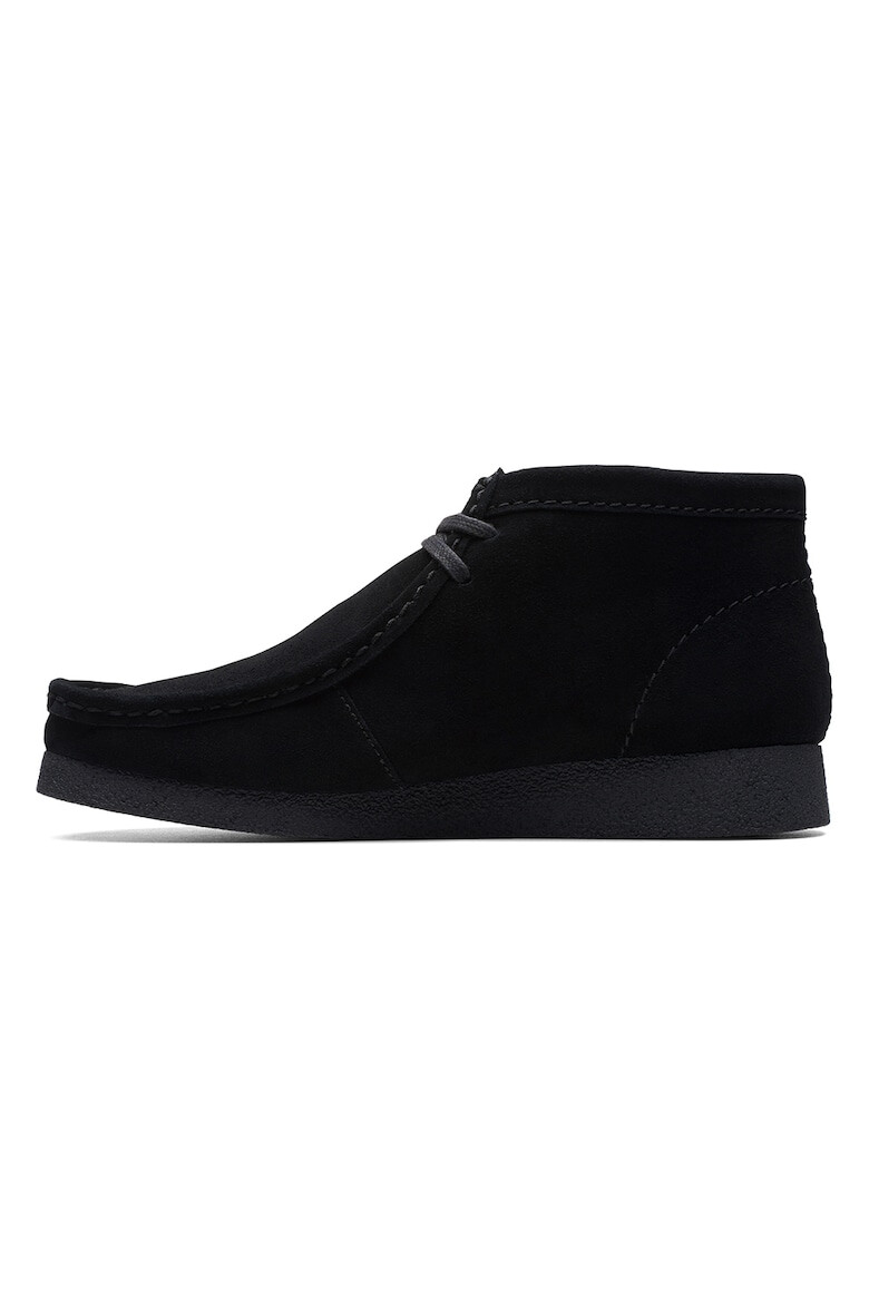 Clarks Велурени кларкове Wallabeeevo - Черен - Pepit.bg