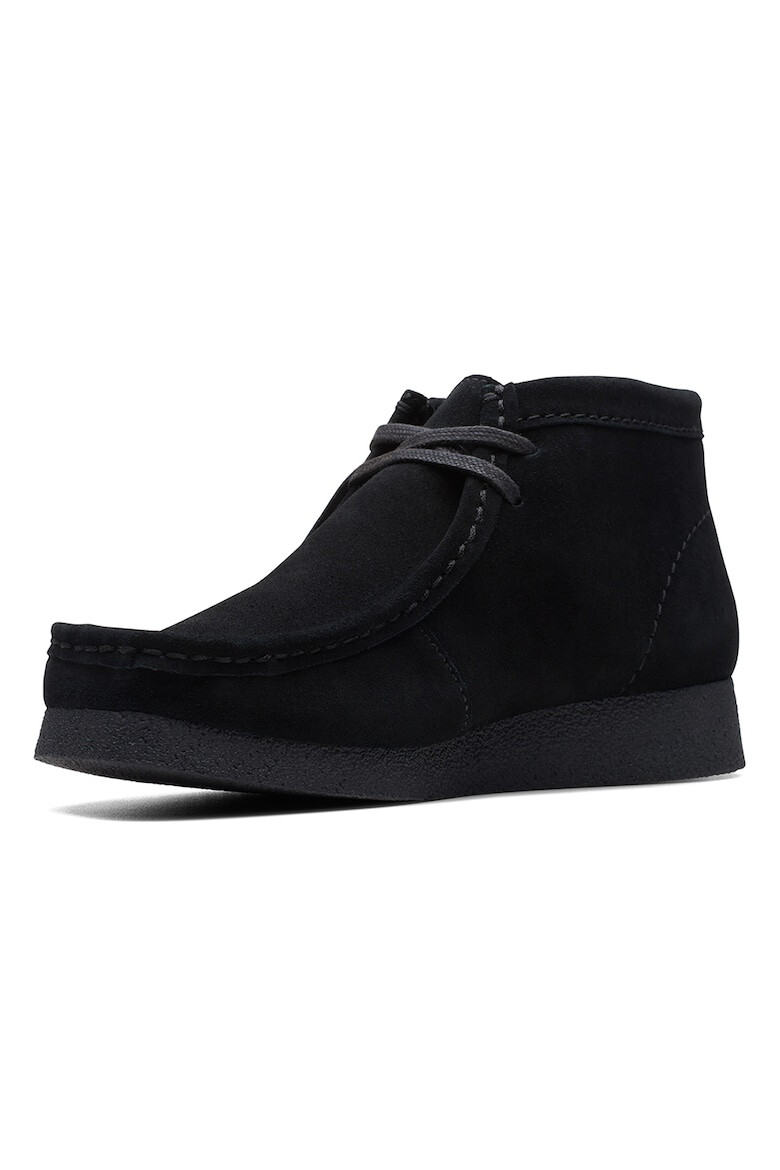 Clarks Велурени кларкове Wallabeeevo - Черен - Pepit.bg