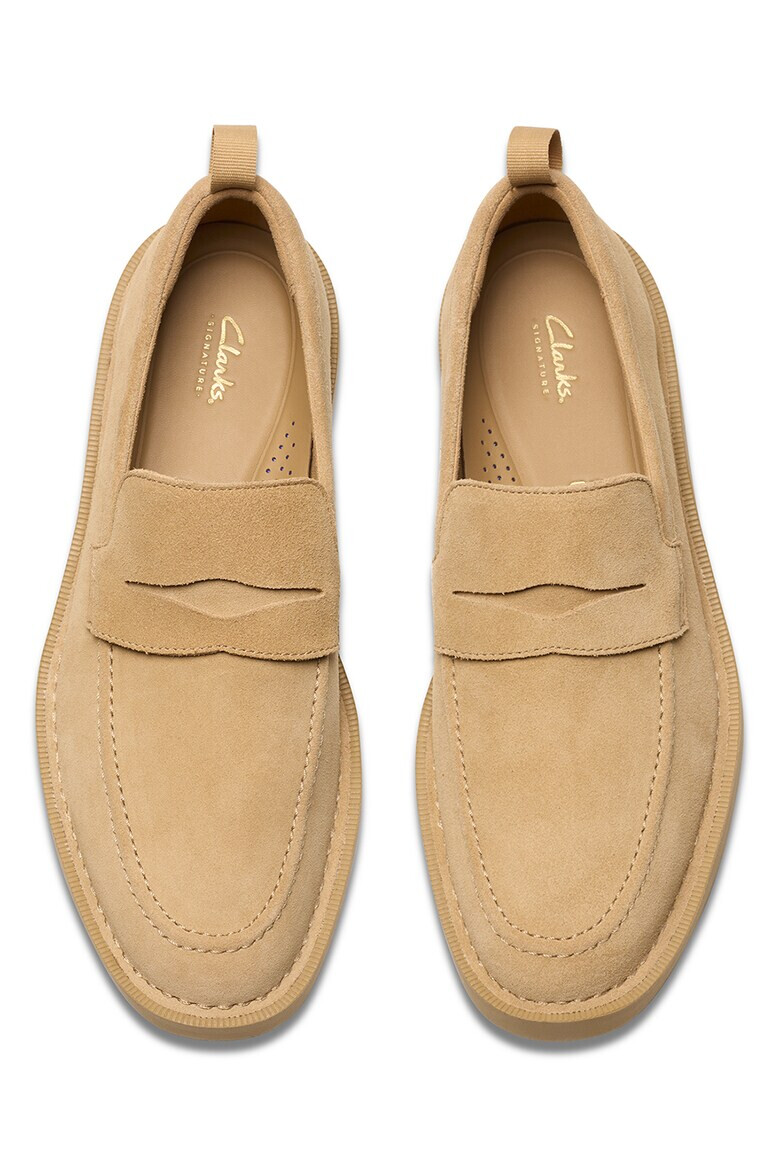 Clarks Велурени мокасини - Бежов - Pepit.bg