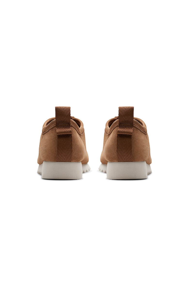 Clarks Велурени мокасини с лого - Pepit.bg