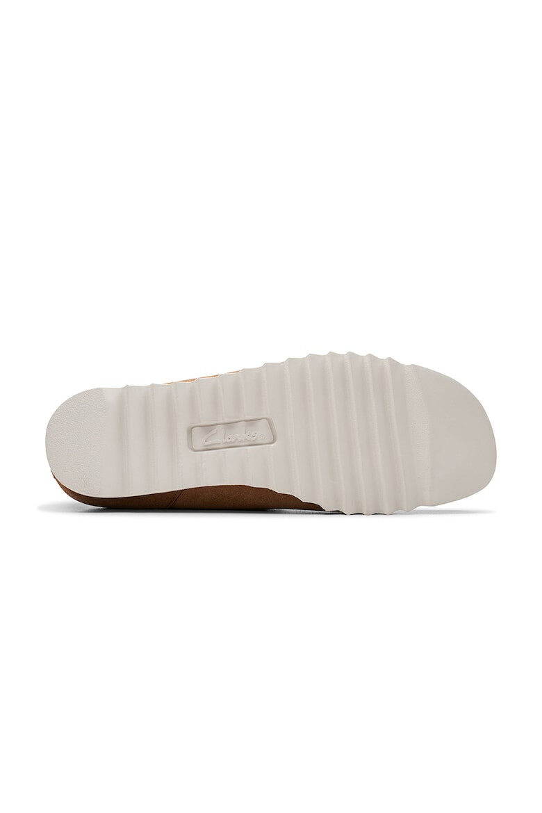Clarks Велурени мокасини с лого - Pepit.bg