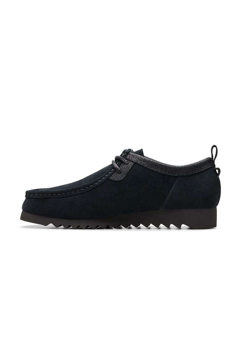 Clarks Велурени мокасини с лого - Pepit.bg