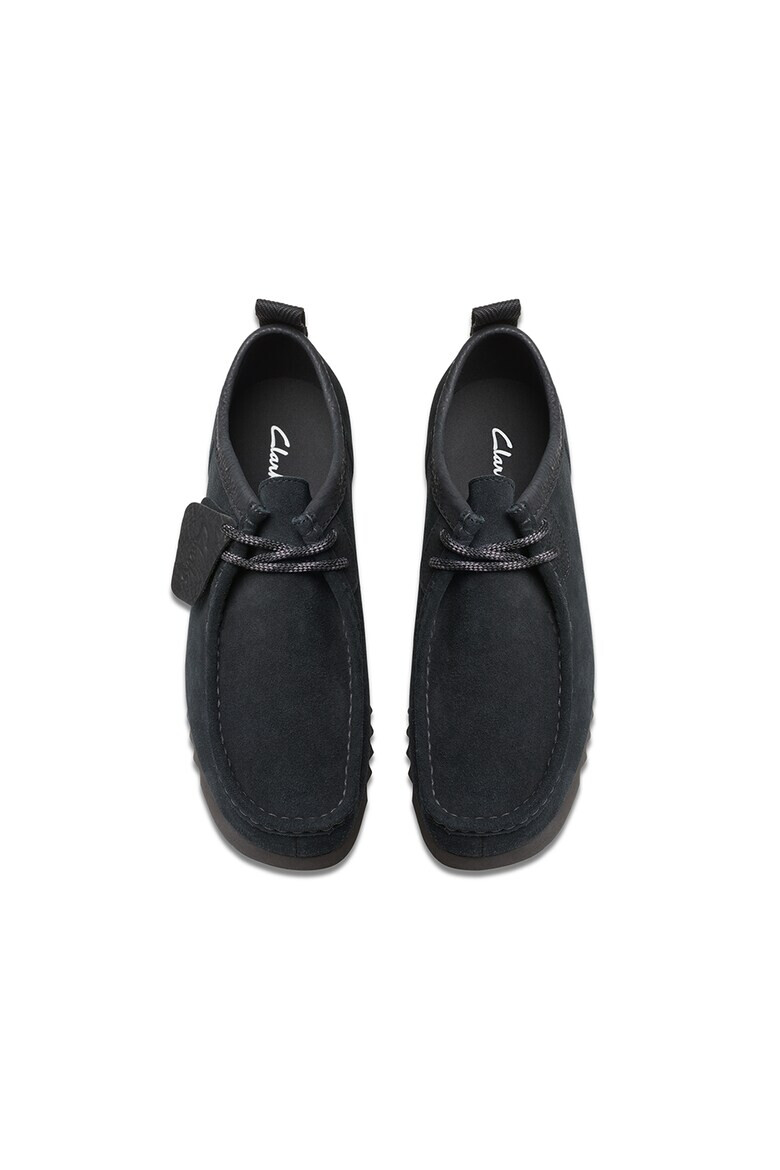 Clarks Велурени мокасини с лого - Pepit.bg