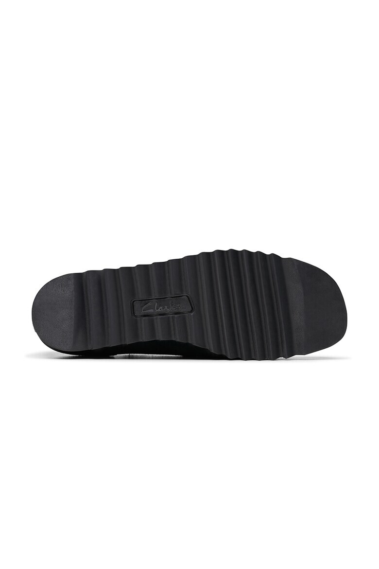 Clarks Велурени мокасини с лого - Pepit.bg