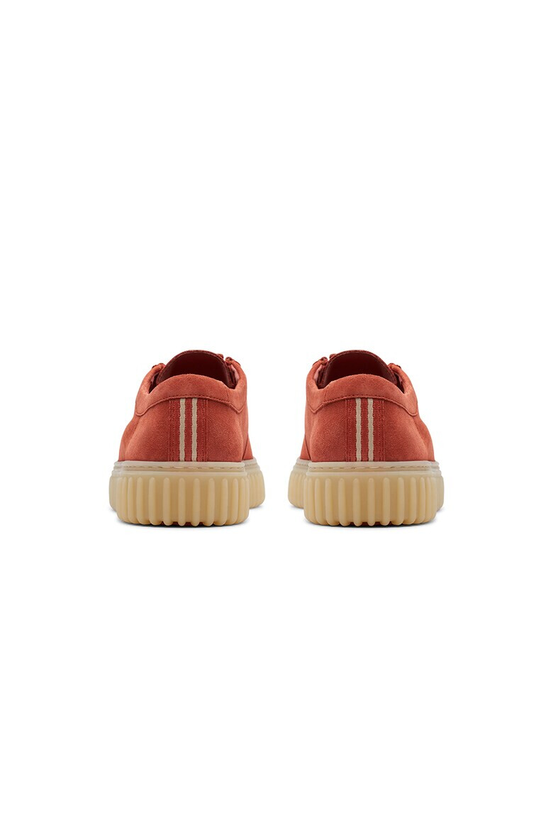 Clarks Велурени мокасини с лого - Pepit.bg