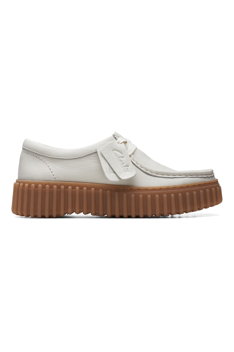 Clarks Велурени мокасини Torhill - Мръснобял - Pepit.bg