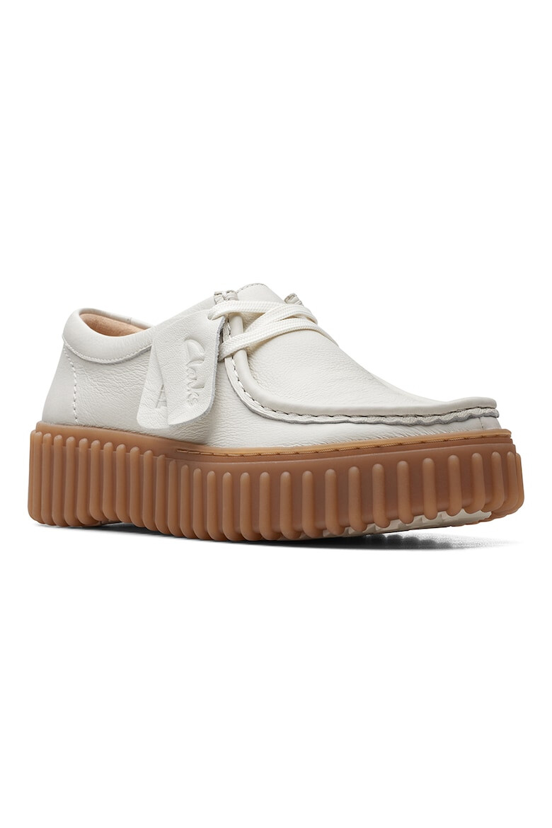 Clarks Велурени мокасини Torhill - Мръснобял - Pepit.bg