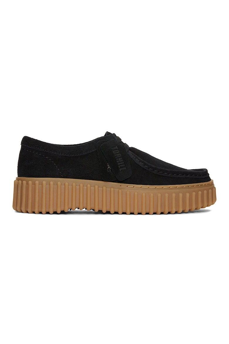 Clarks Велурени мокасини Torhill - Черен - Pepit.bg